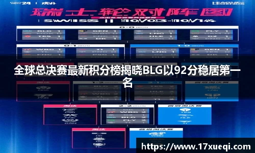全球总决赛最新积分榜揭晓BLG以92分稳居第一名